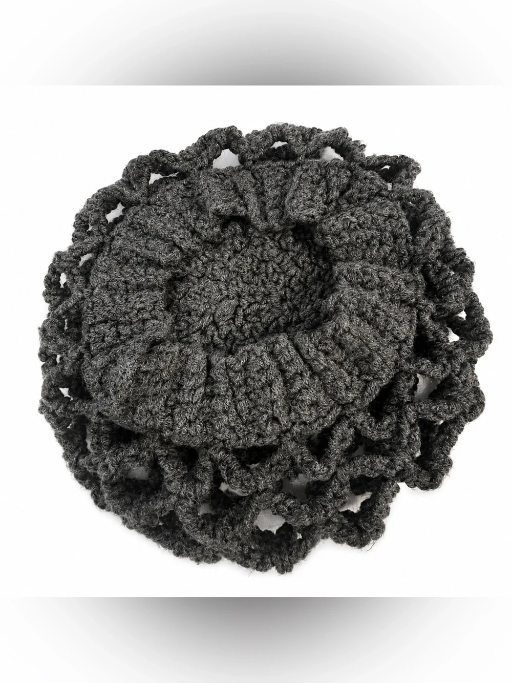 Y2K Grey Slouch Crochet Beanie
